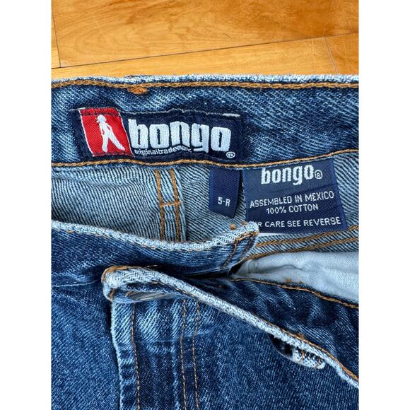 Vintage 90s Bongo Jean Shorts, Dark Wash Cutoffs, W28", 100% Cotton, Size 5/6 - Picture 4 of 10